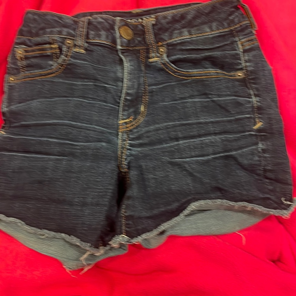 AE denim shorts midi